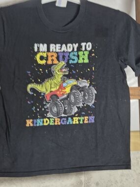 I'm Ready to Crush Kindergarten T‑Shirt - Black with Colorful Print